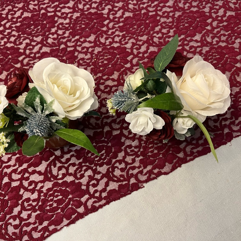 Mini Rose Center Pieces with Votives